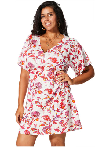 Aller Simplement Sukienka w kolorze biało-różowym