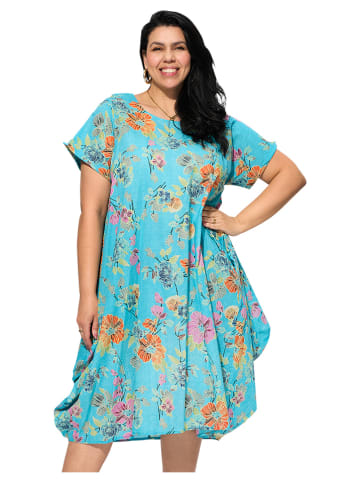 Aller Simplement Jurk turquoise/meerkleurig