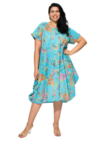 Aller Simplement Sukienka w kolorze turkusowym ze wzorem