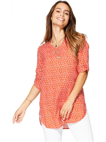 Aller Simplement Bluse in Rot/ Weiß