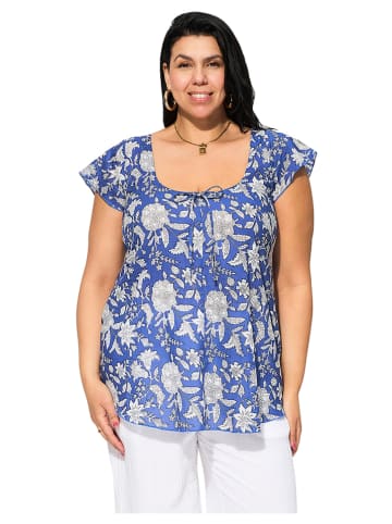 Aller Simplement Bluse in Blau/ Weiß