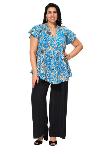 Aller Simplement Bluse in Blau/ Weiß