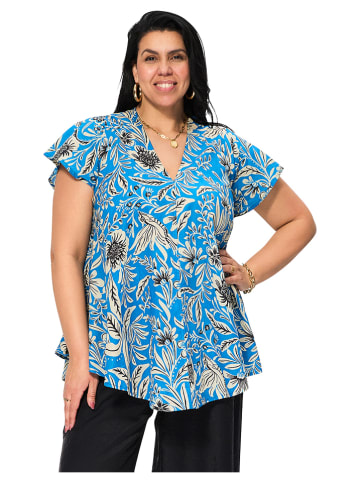 Aller Simplement Blouse blauw/wit