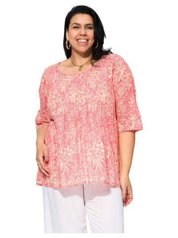 Aller Simplement Bluse in Pink/ Creme