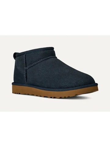 UGG Leren enkelboots "Classic Ultra Mini" donkerblauw
