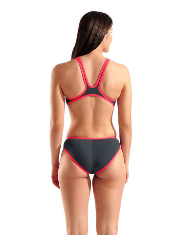 Arena Badeanzug in Anthrazit/ Rot
