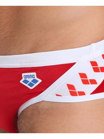 Arena Badehose in Rot/ Weiß