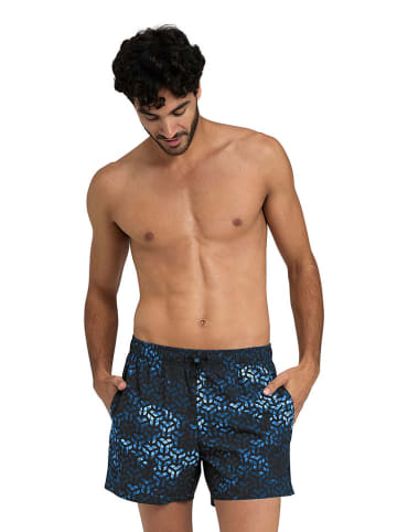 Arena Badeshorts in Schwarz/ Türkis