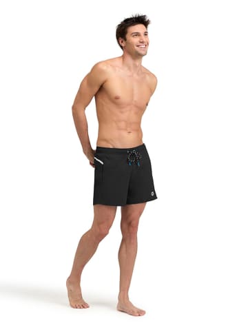 Arena Szorty kąpielowe w kolorze czarno-białym