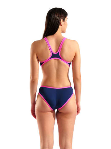 Arena Badeanzug in Dunkelblau/ Pink