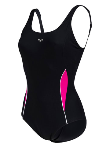 Arena Shape-Badeanzug in Schwarz/ Pink