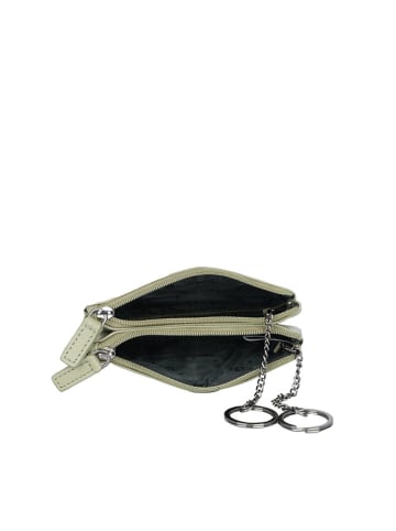 Bellicci Leren portemonnee "Camber" groen - (B)11 x (H)7 x (D)2 cm