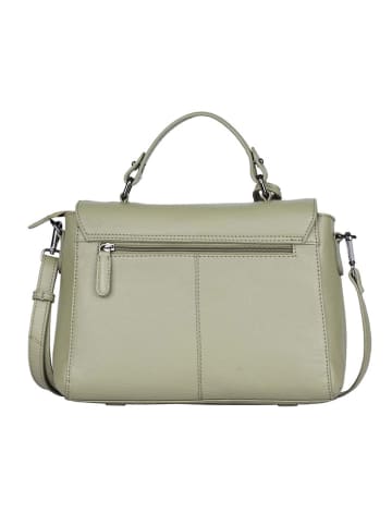 Bellicci Leder-Henkeltasche in Grün - (B)29 x (H)22 x (T)10 cm
