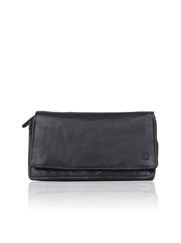 Bellicci Leder-Geldbörse "Cosette" in Schwarz - (B)17 x (H)10 x (T)3 cm