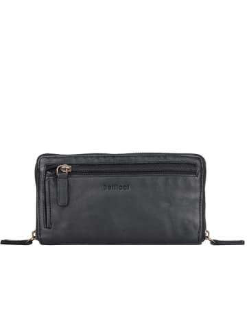 Bellicci Leder-Geldbörse "Chalice" in Schwarz - (B)19 x (H)10 x (T)3 cm