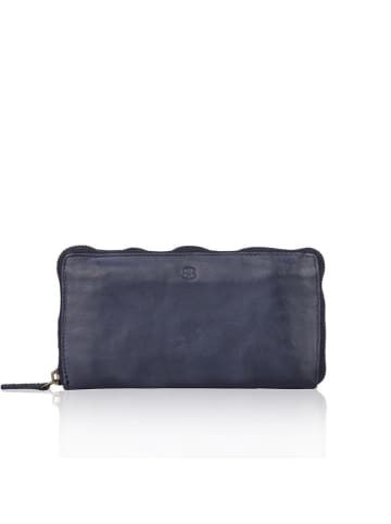 Bellicci Leder-Geldbörse "Chalice" in Dunkelblau - (B)19 x (H)10 x (T)3 cm