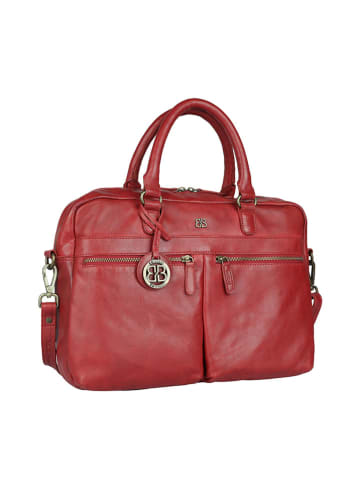 Bellicci Leren laptoptas "Chase" rood - (B)39 x (H)27 x (D)10 cm
