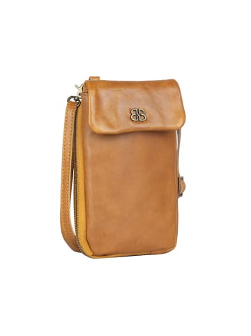 Bellicci Leder-Handytasche "Cherie" in Senf - (B)11 x (H)19 x (T)3 cm