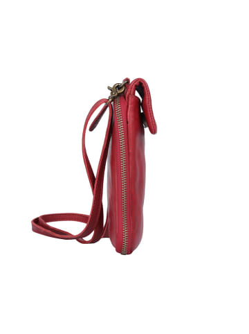 Bellicci Leder-Handytasche "Cherie" in Rot - (B)11 x (H)19 x (T)3 cm