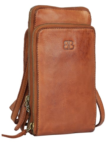 Bellicci Leren smartphonetas "Cybele" lichtbruin - (B)13 x (H)22 x (D)3 cm