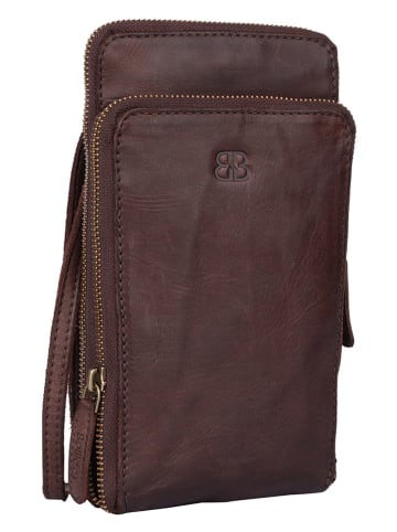 Bellicci Leder-Handytasche "Cybele" in Braun - (B)13 x (H)22 x (T)3 cm