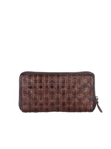 Bellicci Leder-Geldbörse in Braun - (B)19,5 x (H)10 x (T)3 cm