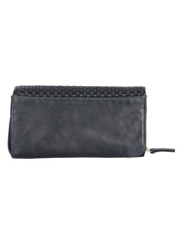 Bellicci Leder-Geldbörse "Eliza" in Schwarz - (B)18 x (H)9 x (T)4,5 cm
