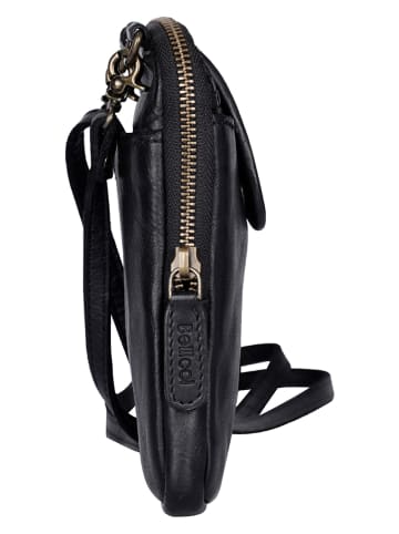 Bellicci Leder-Handytasche "Emberly" in Schwarz - (B)11 x (H)18,5 x (T)2,5 cm