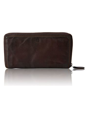 Bellicci Leder-Geldbörse "Greta" in Braun - (B)19,5 x (H)10 x (T)3 cm