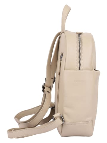 Bellicci Leder-Rucksack "Kassidy" in Beige - (B)23 x (H)29,5 x (T)8,5 cm