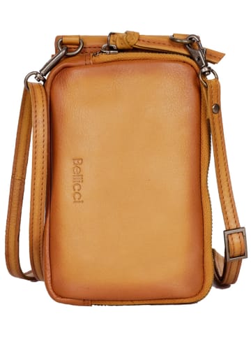Bellicci Leder-Handytasche "Kia" in Orange - (B)11 x (H)19 x (T)2 cm