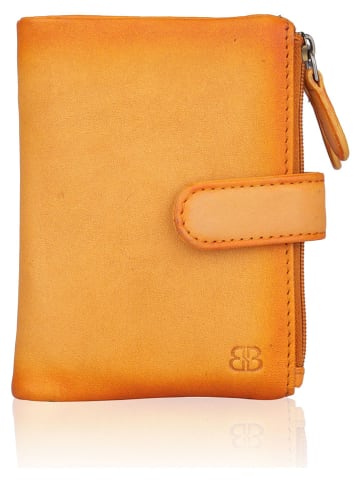 Bellicci Leder-Geldbörse "Kyoka" in Gelb - (B)9 x (H)12 x (T)2 cm