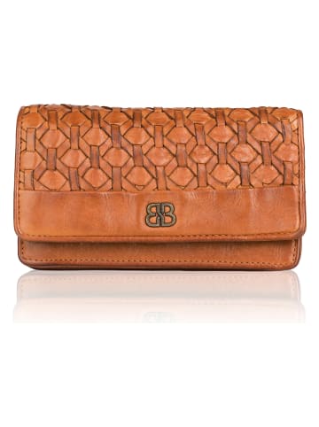 Bellicci Skórzany portfel "Perla" w kolorze jasnobrązowym - 17,5 x 10 x 3 cm