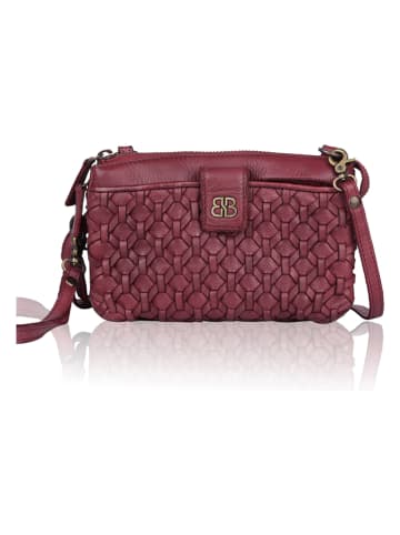 Bellicci Leder-Handytasche "Portia" in Beere - (B)19 x (H)11,5 x (T)3 cm