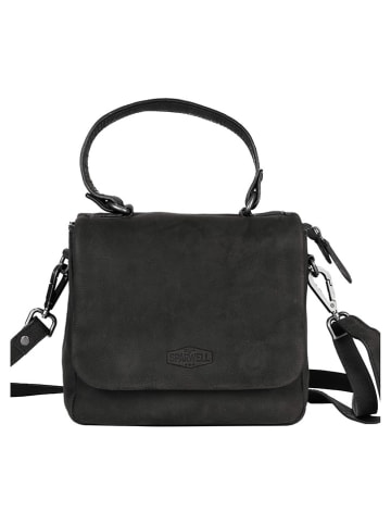 SPARWELL Leder-Umhängetasche "Allen" in Schwarz - (B)24 x (H)18 x (T)9 cm