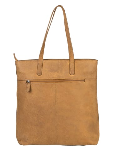 SPARWELL Leren handtas "Ashlee" cognackleurig - (B)39 x (H)41 x (D)9 cm
