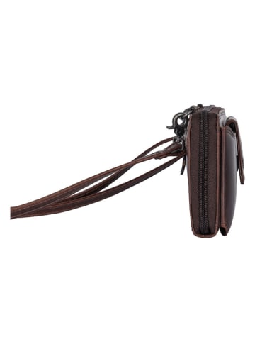 SPARWELL Leren portemonnee "Caprice" lichtbruin - (B)19,5 x (H)9,5 x (D)3,5 cm