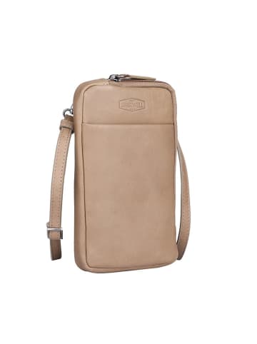 SPARWELL Leder-Handytasche "Offbeat oda" in Beige - (B)11 x (H)19 x (T)2 cm