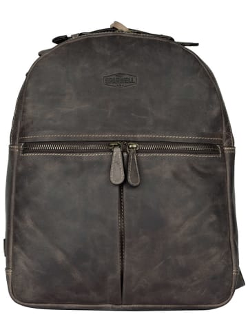SPARWELL Leder-Rucksack "Trendy Tory" in Braun - (B)27 x (H)33 x (T)9 cm
