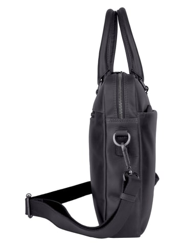 SPARWELL Skórzana aktówka"Kompact Koen" w kolorze czarnym - 38 x 27,5 x 6,5 cm