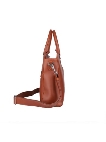 Bellicci Skórzana torebka "Kady" w kolorze jasnobrązowym - 42 x 30 x 11 cm