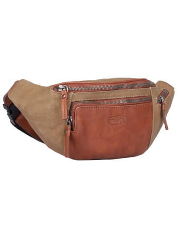 SPARWELL Leren borstbuidel "Simply Sloan" beige/lichtbruin - (B)32 x (H)14 x (D)7 cm