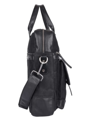 SPARWELL Leder-Businesstasche "Sure Smith" in Schwarz - (B)39 x (H)31 x (T)12 cm