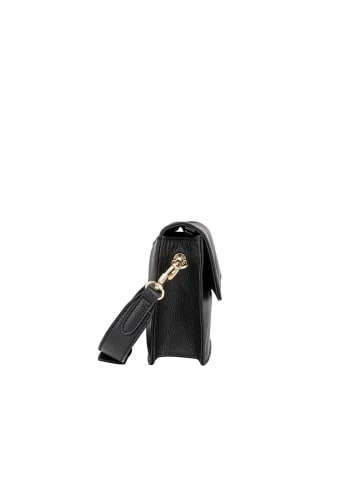 Bellicci Leren schoudertas "Caprisha" zwart - (B)24 x (H)15 x (D)7 cm