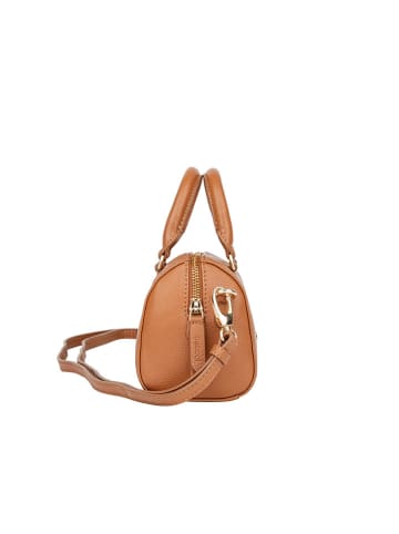 Bellicci Leder-Henkeltasche "Cara" in Hellbraun - (B)18 x (H)14 x (T)7 cm