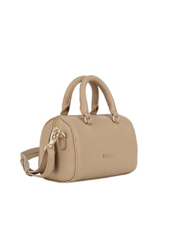 Bellicci Leren handtas "Cara" beige - (B)18 x (H)14 x (D)7 cm
