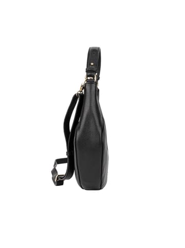 Bellicci Leder-Schultertasche "Cardonna" in Schwarz - (B)24 x (H)15 x (T)7 cm