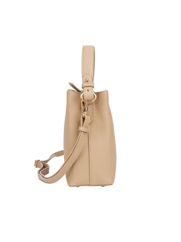 Bellicci Leren schoudertas "Calico" beige - (B)26 x (H)33 x (D)14 cm