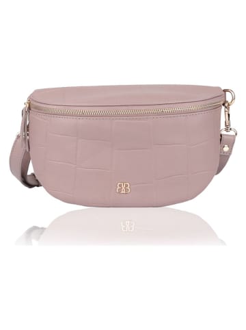 Bellicci Leren borstbuidel "Valencia" paars - (B)25 x (H)16,5 x (D)7 cm