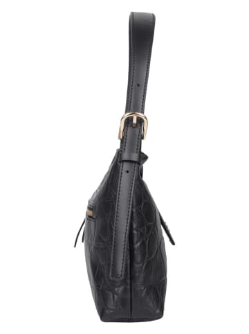 Bellicci Leder-Schultertasche "Venetia" in Schwarz - (B)28 x (H)18 x (T)7 cm